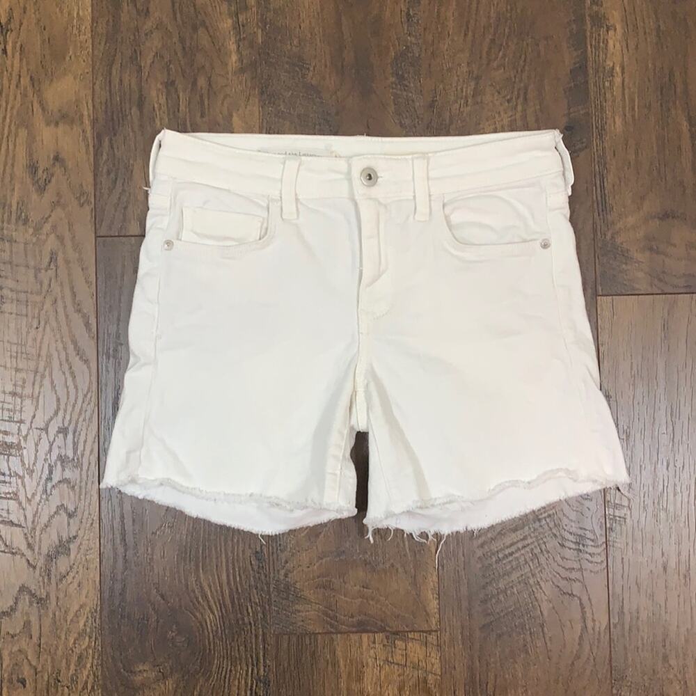 Anthropologie Pilcro Cream Cutoff Jean Shorts